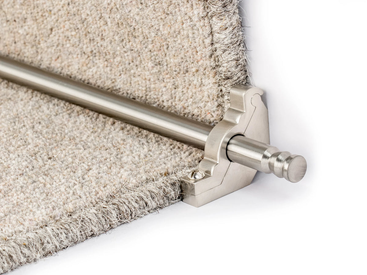 Premier Balmoral Solid Brass Stair Rods — Satin Nickel — official Stair Rods UK image