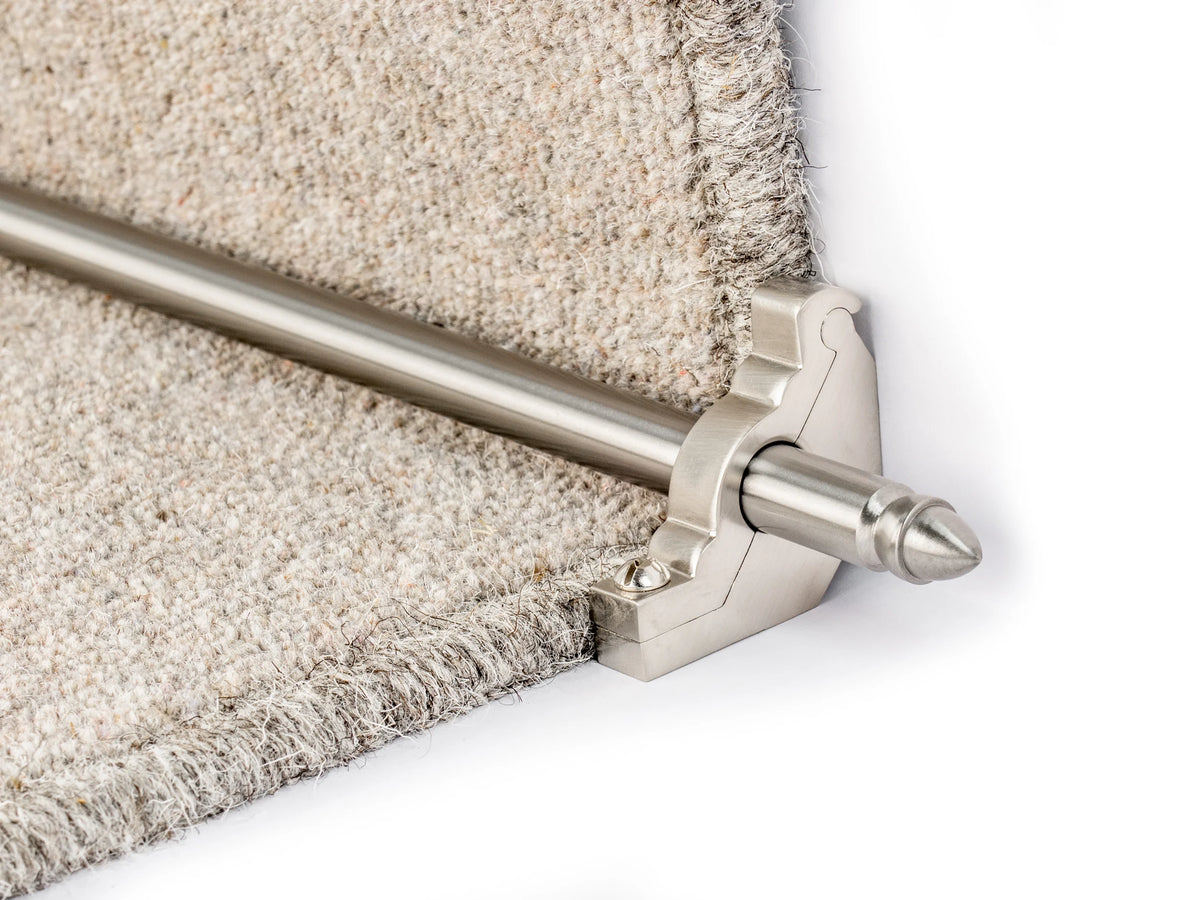 Premier Lancaster Solid Brass Stair Rods — Satin Nickel — official Stair Rods UK image
