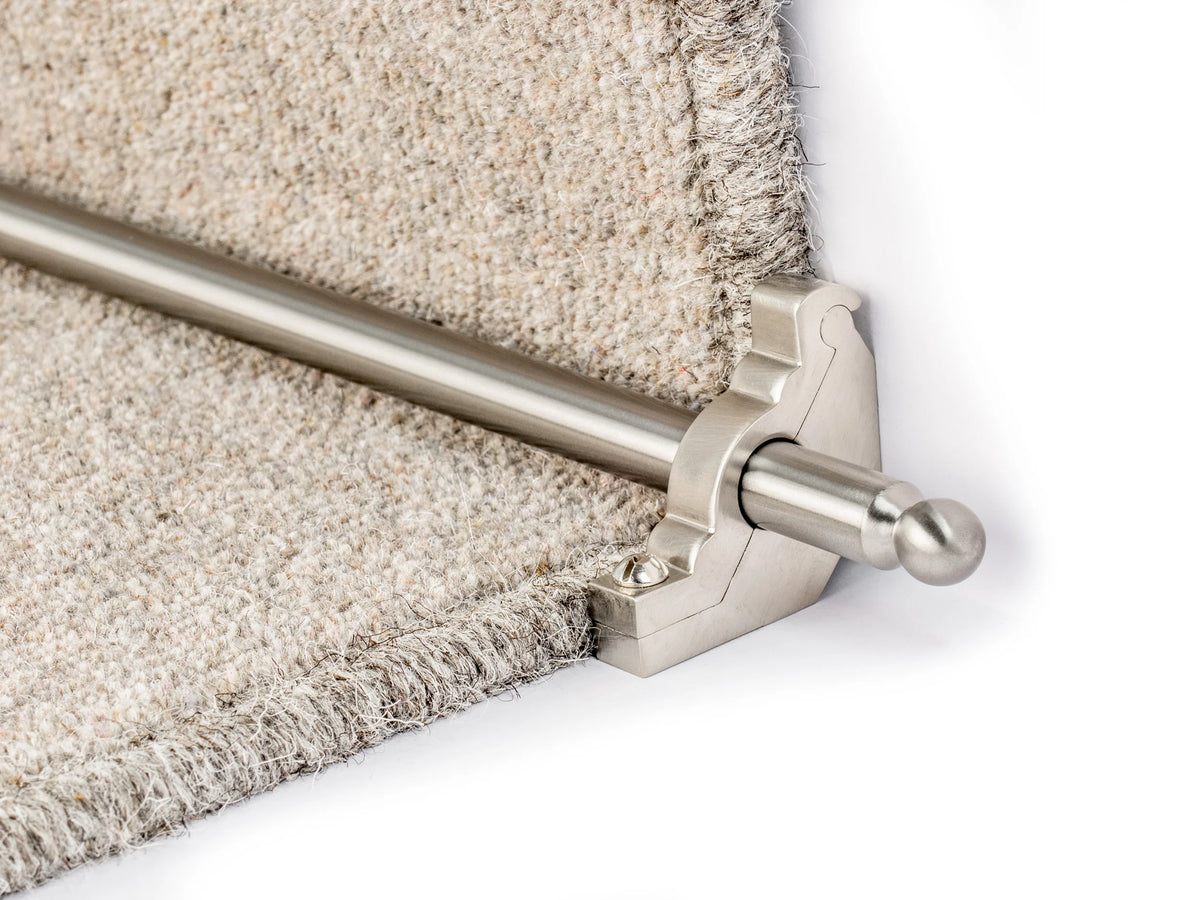 Premier Windsor Solid Brass Stair Rods — Satin Nickel — official Stair Rods UK image