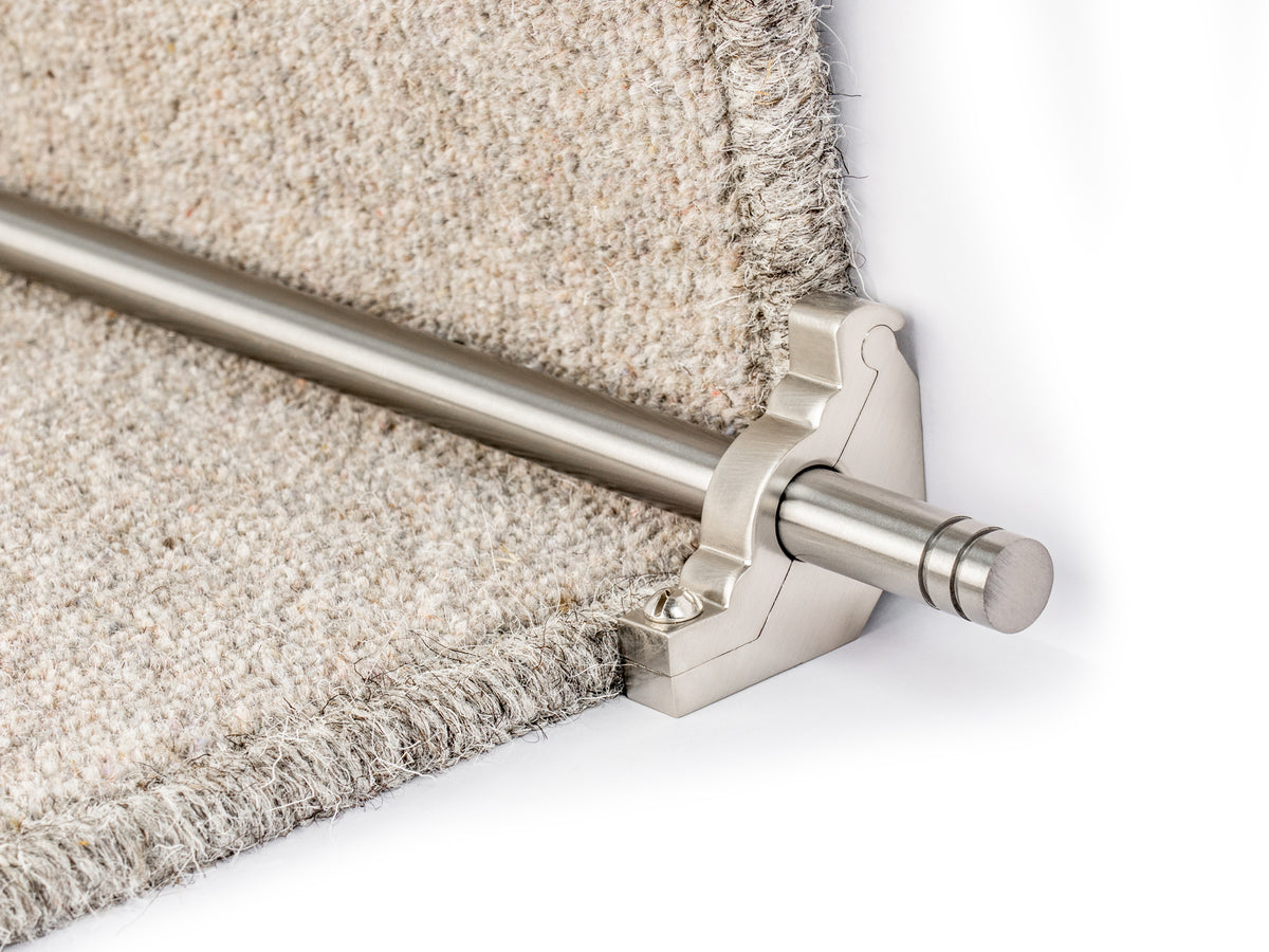 Premier Woburn Solid Brass Stair Rods — Satin Nickel — official Stair Rods UK image