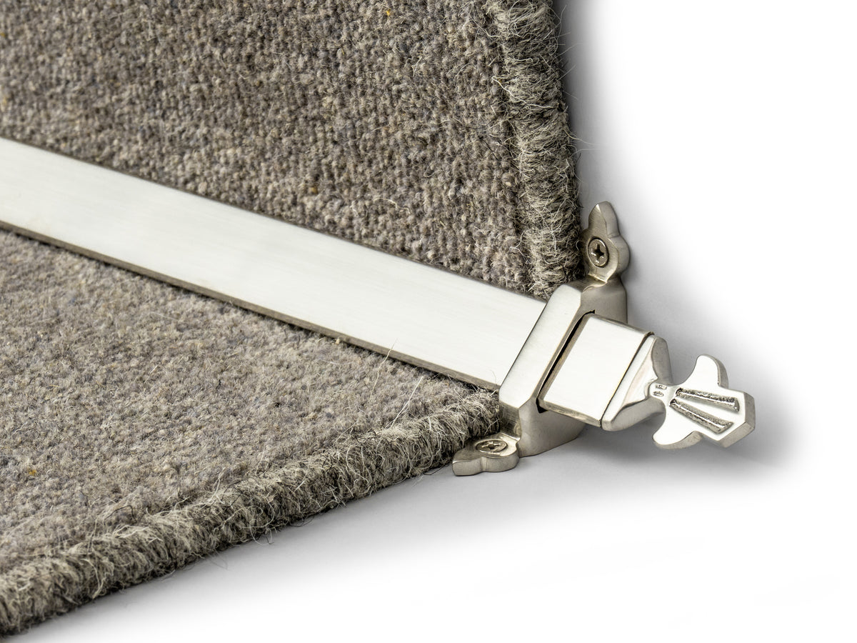 Royale Louis Stair Rods — Satin Nickel — official Stair Rods UK image