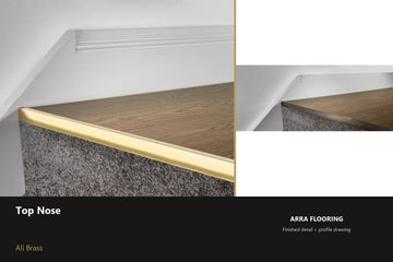 Ali Top Nose — Ali Brass finish — profile and section detail