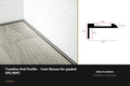 Stair Rods UK Tramline End Profile - 1mm Recess for peeled SPC/WPC — 180cm — Ali Black