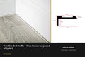 Stair Rods UK Tramline End Profile - 1mm Recess for peeled SPC/WPC — 180cm — Ali Chrome