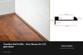 Stair Rods UK Tramline End Profile - 3mm Recess for LVT, glue down — 180cm — Ali Antique