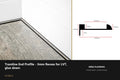 Stair Rods UK Tramline End Profile - 3mm Recess for LVT, glue down — 180cm — Ali Black