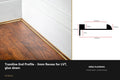 Stair Rods UK Tramline End Profile - 3mm Recess for LVT, glue down — 180cm — Ali Brass