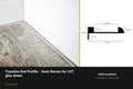 Stair Rods UK Tramline End Profile - 3mm Recess for LVT, glue down — 180cm — Ali Chrome
