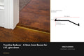 Stair Rods UK Tramline Reducer - 8-9mm 3mm Recess for LVT, glue down — 180cm — Ali Brass