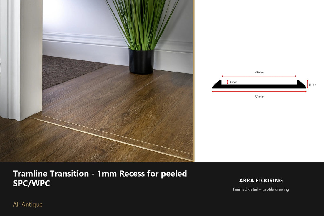 Tramline Transition – 1mm Recess for Peeled SPC/WPC