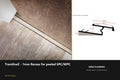 Ali TramlineZ — 1mm Recess for SPC/WPC — Ali Antique finish — profile and section detail