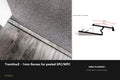 Ali TramlineZ — 1mm Recess for SPC/WPC — Ali Black finish — profile and section detail