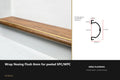 Ali Wrap Nosing Flush — 8mm SPC/WPC — Ali Brass finish — profile and section detail