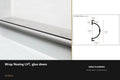 Ali Wrap Nosing for LVT — Ali Black finish — profile and section detail