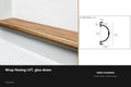 Ali Wrap Nosing for LVT — Ali Brass finish — profile and section detail