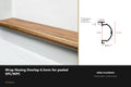 Ali Wrap Nosing Overlap — 6.5mm SPC/WPC — Ali Brass finish — profile and section detail