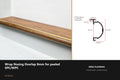 Ali Wrap Nosing Overlap — 8mm SPC/WPC — Ali Brass finish — profile and section detail