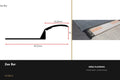 Ali Zee Bar — Ali Black finish — profile and section detail